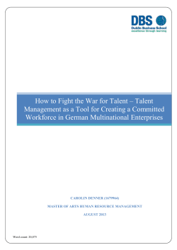 How to Fight the War for Talent &ndash; Talent