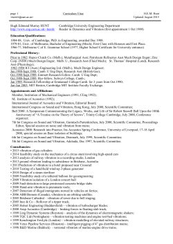 Curriculum Vitae - CUED: www2 server