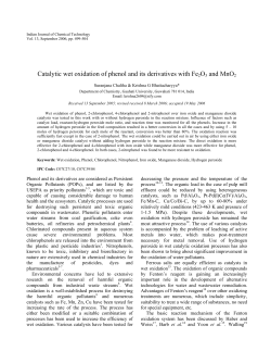 Catalytic wet oxidation of phenol and its derivatives with Fe2O3 and