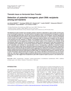 Detection of potential transgenic plant DNA recipients among soil