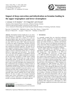 Impact of deep convection and dehydration on bromine loading in