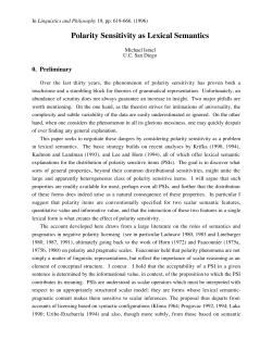 Polarity Sensitivity as Lexical Semantics