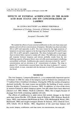 effects of external acidification on the blood acid