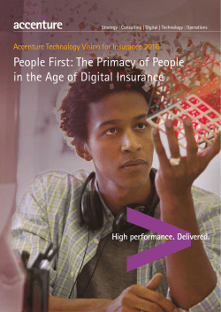 Accenture`s Technology Vision for Insurance 2016 report