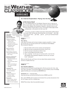 Classroom Hurricane Student Guide