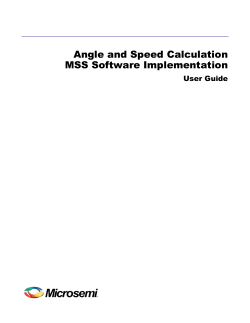 Angle and Speed Calculation MSS Software