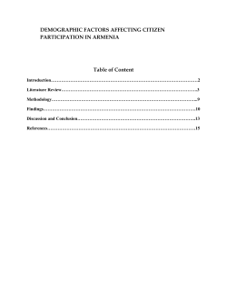 DEMOGRAPHIC FACTORS AFFECTING CITIZEN PARTICIPATION