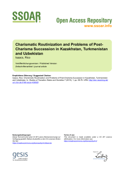 Charismatic Routinization and Problems of Post- Charisma