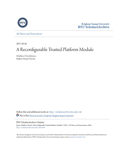 A Reconfigurable Trusted Platform Module