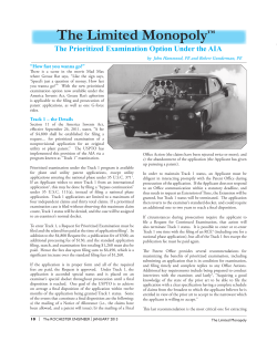 The Prioritized Examination Option Under the AIA