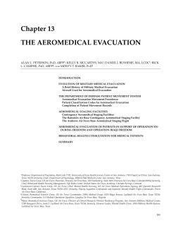 Chapter 13 THE AEROMEDICAL EVACUATION