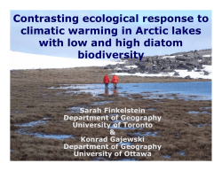Contrasting ecological response to climatic warming in