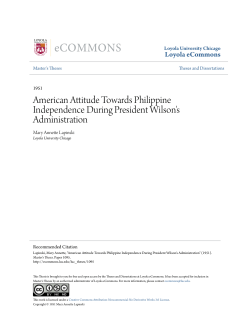 American Attitude Towards Philippine Independence During