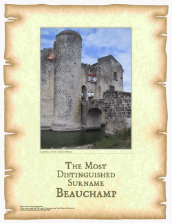 The Most Surname Beauchamp