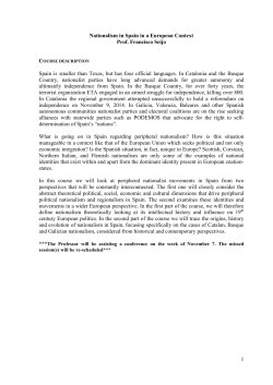 1 Nationalism in Spain in a European Context