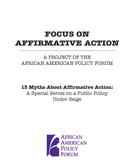 focus on affirmative action