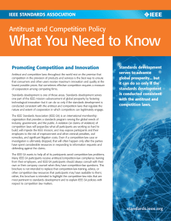 IEEE-SA Antitrust and Competition Policy