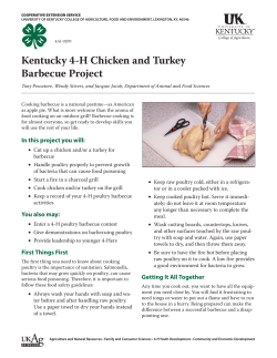 Kentucky 4-H Chicken and Turkey Barbecue Project