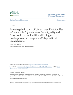 Assessing the Impacts of Unrestricted Pesticide Use in Small