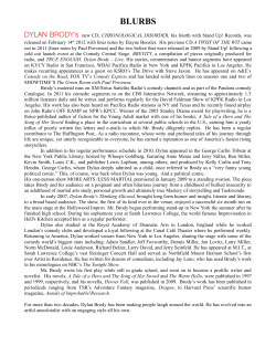 blurbs - Dylan Brody