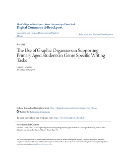 The Use of Graphic Organizers in Supporting Primary Aged
