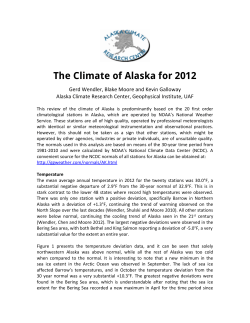 The Climate of Alaska for 2012