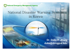 National Disaster Warning System in Korea