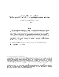 A Tear in the Iron Curtain - UCLA Anderson School of Management