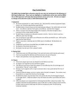 Intramural Flag Football Rules