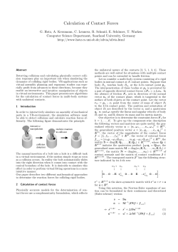Calculation of Contact Forces