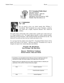 Student Name - WT Townshend Public School