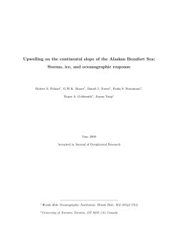 Upwelling on the continental slope of the Alaskan Beaufort Sea