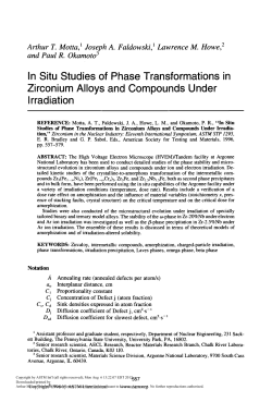 In Situ Studies of Phase Transformations in Zirconium