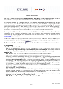 2017 Yacht race instructions - Carey Olsen Inter Island Yacht Race