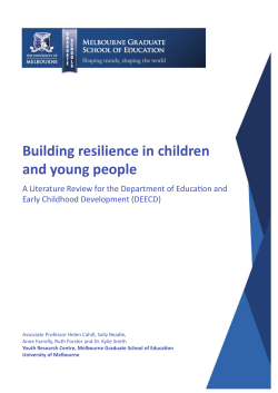 Building resilience in children and young people