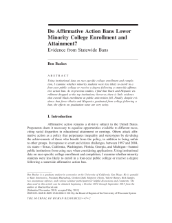 Do Affirmative Action Bans Lower Minority College Enrollment and