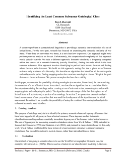 Identifying the Least Common Subsumer Ontological