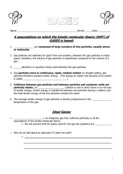 Gases Note Packet