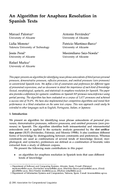 An Algorithm for Anaphora Resolution in Spanish Texts