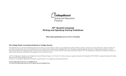 AP&reg; Spanish Language Writing and Speaking Scoring