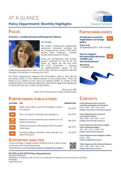 Monthly Highlights September 2016 edition