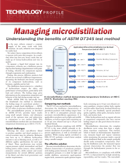 Managing microdistillation