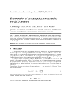 Enumeration of convex polyominoes using the ECO method
