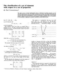 The classification of a set of elements with respect to a set of properties