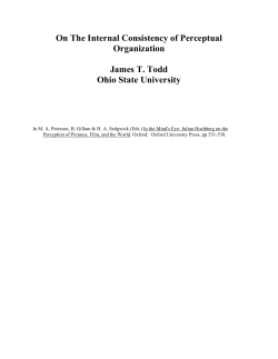 On The Internal Consistency of Perceptual Organization