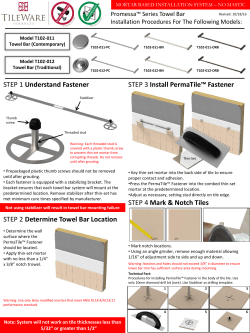 Towel Bar Installation