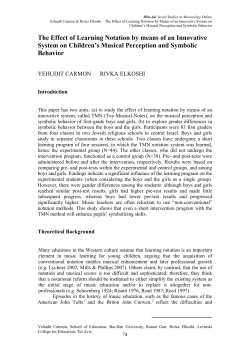 The Effect of Learning Notation by means of an Innovative System