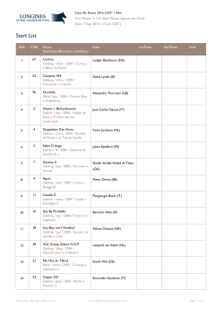 Startlist PDF - Longines Global Champions Tour