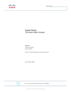 Digital Media: The Next Web Frontier