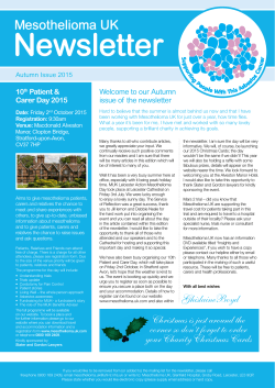 Newsletter - Mesothelioma UK